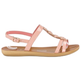 Top Shoes Sandali Laccati Con Fibbia rosa