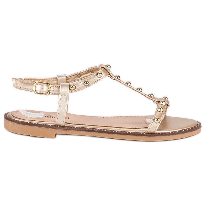 Girlhood Sandali con strass giallo