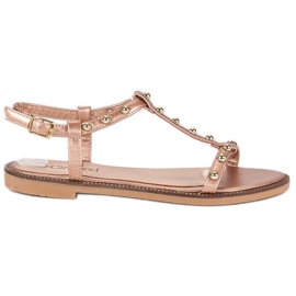 Girlhood Sandali con strass rosa