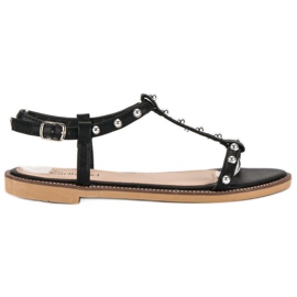 Girlhood Sandali con strass nero
