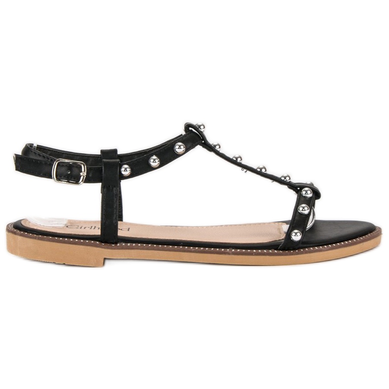 Girlhood Sandali con strass nero
