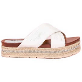 Infradito espadrillas bianche bianco