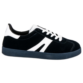 Sneakers in pelle scamosciata MCKEYLOR bianco blu navy