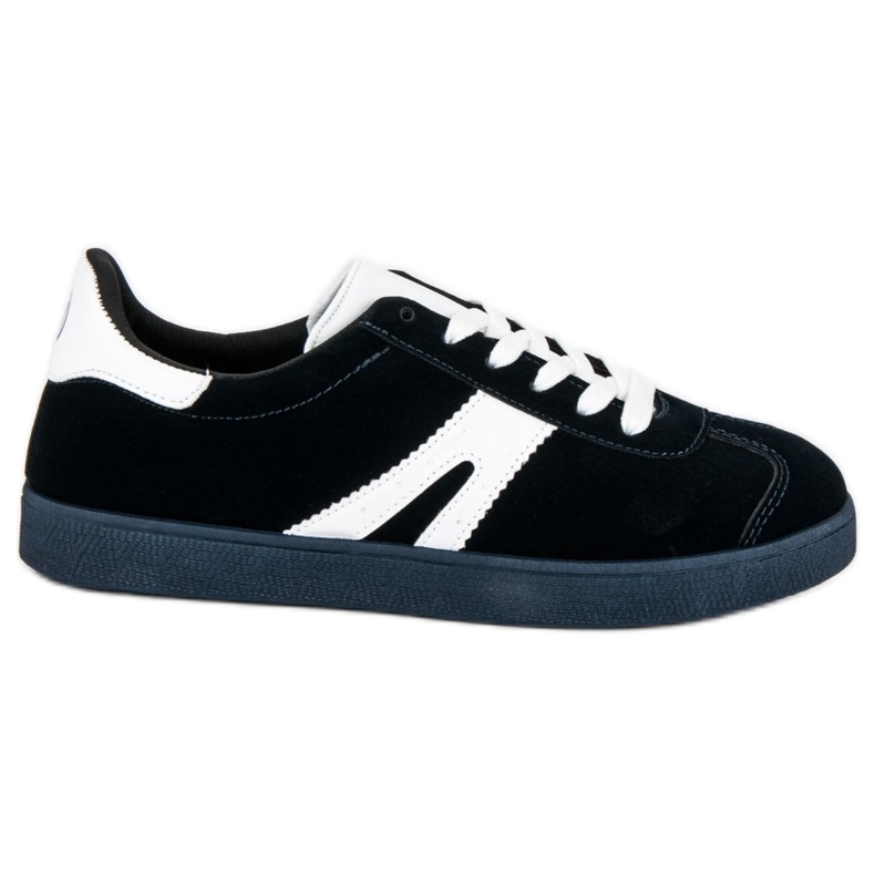 Sneakers in pelle scamosciata MCKEYLOR bianca blu navy