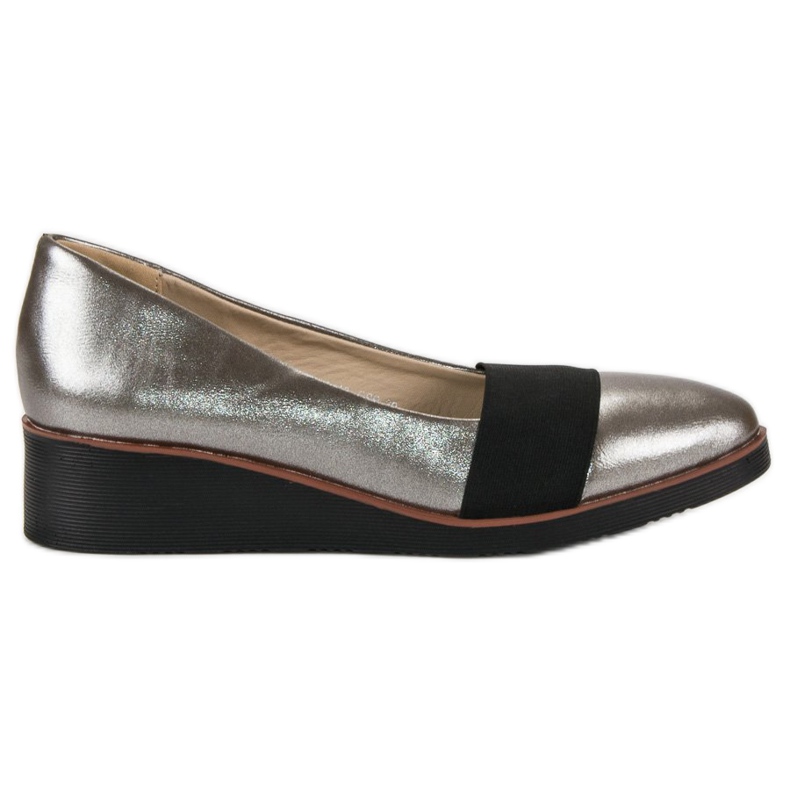 VINCEZA Ballerine d'argento grigio