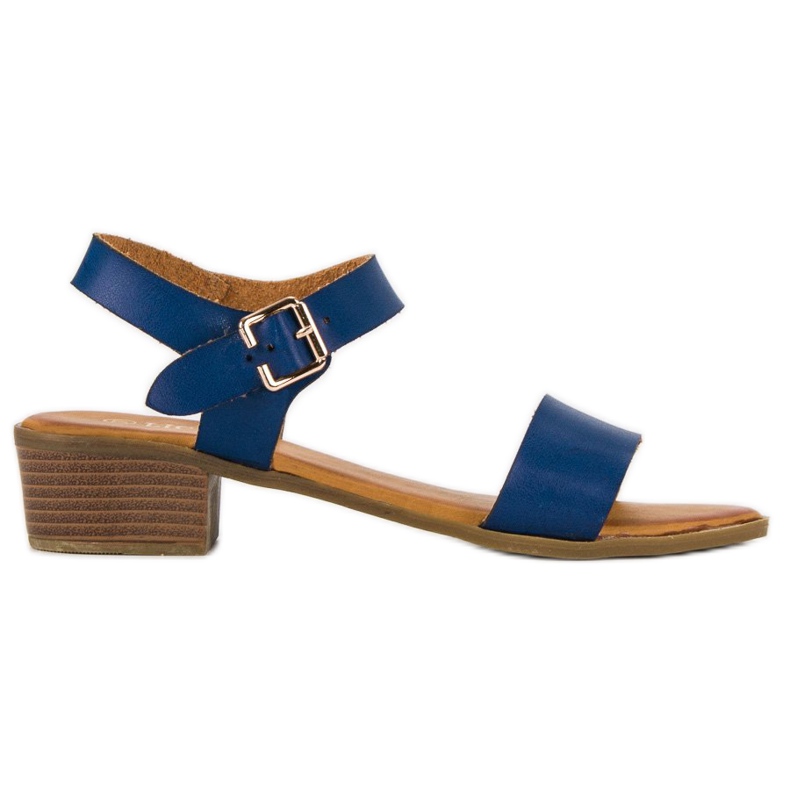 Licean Sandali con tacco basso blu