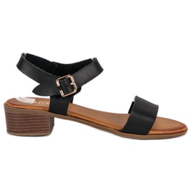 Licean Sandali con tacco basso nero
