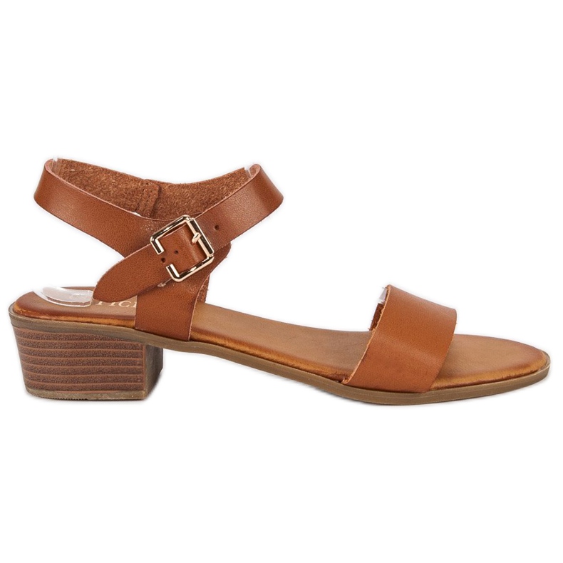 Licean Sandali con tacco basso marrone