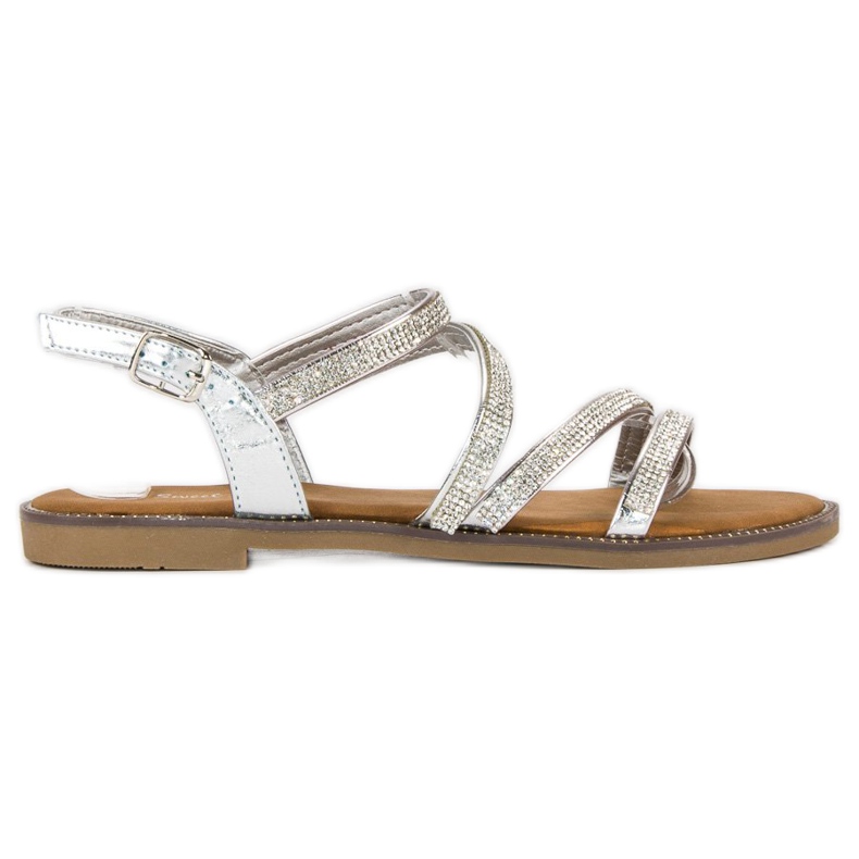 Sweet Shoes Sandali d'argento da donna grigio