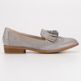SDS Mocassini grigi con frange grigio