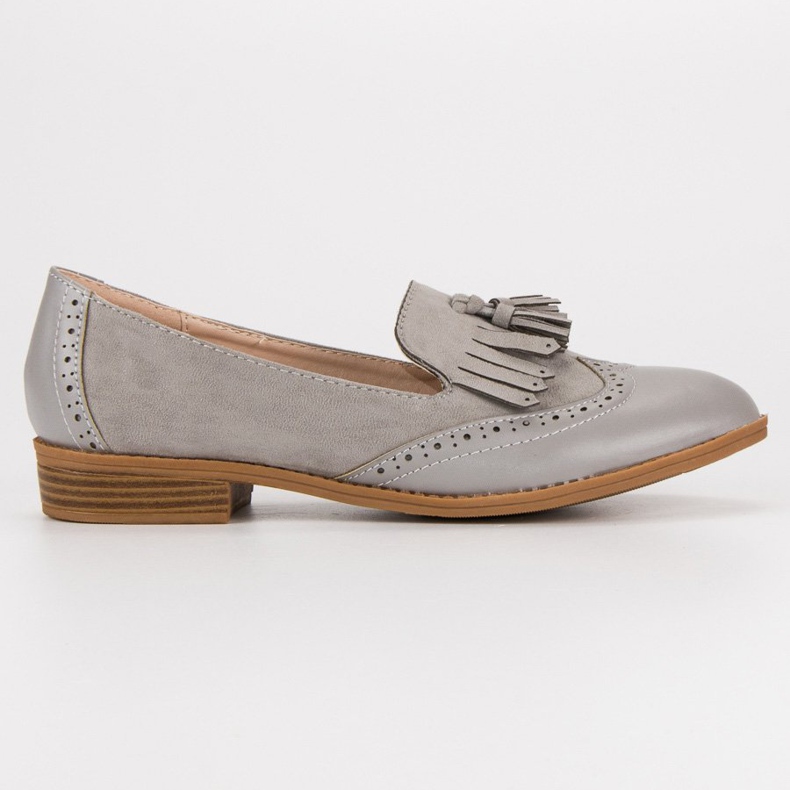 SDS Mocassini grigi con frange grigio