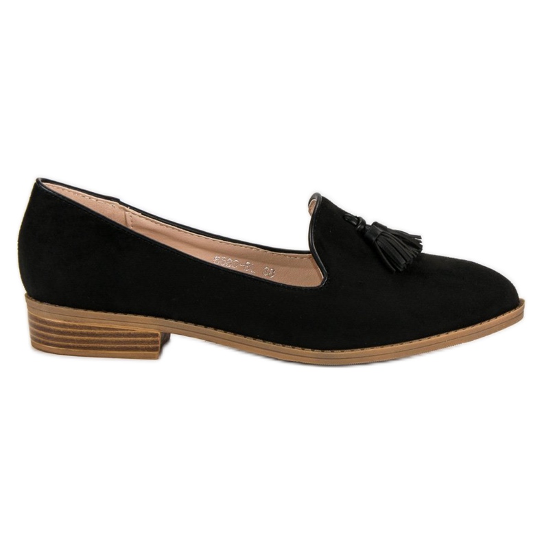 SDS Signori alla moda in pelle scamosciata nero