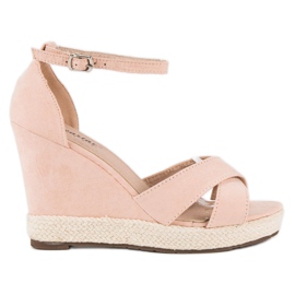 Seastar Sandali con zeppa in camoscio marrone