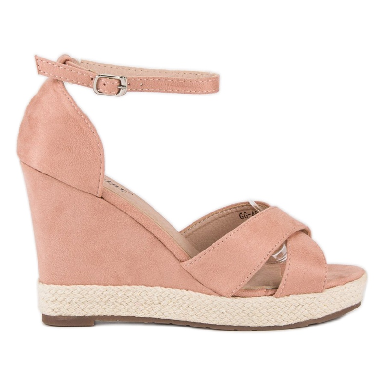 Seastar Sandali con zeppa in camoscio rosa