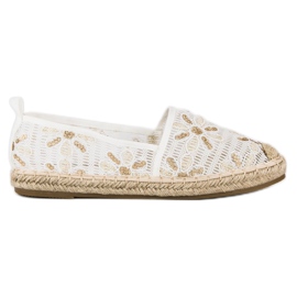 Seastar Espadrillas di pizzo bianco giallo