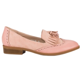 SDS Mocassini rosa con frange
