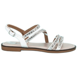 Nio Nio Sandali piatti alla moda bianca