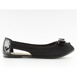 Ballerine open toe nere D314 nero