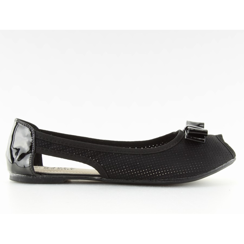 Ballerine open toe nere D314 nero