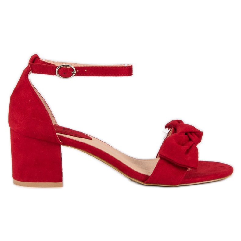 Top Shoes Sandali rossi con tacco alto rosso