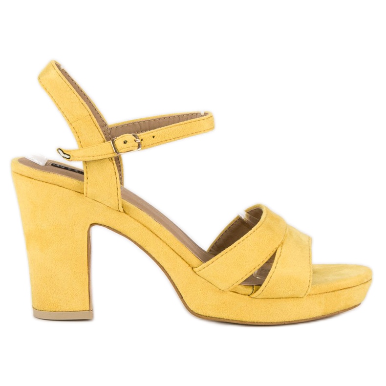 Milaya Sandali alla moda con tacco alto giallo