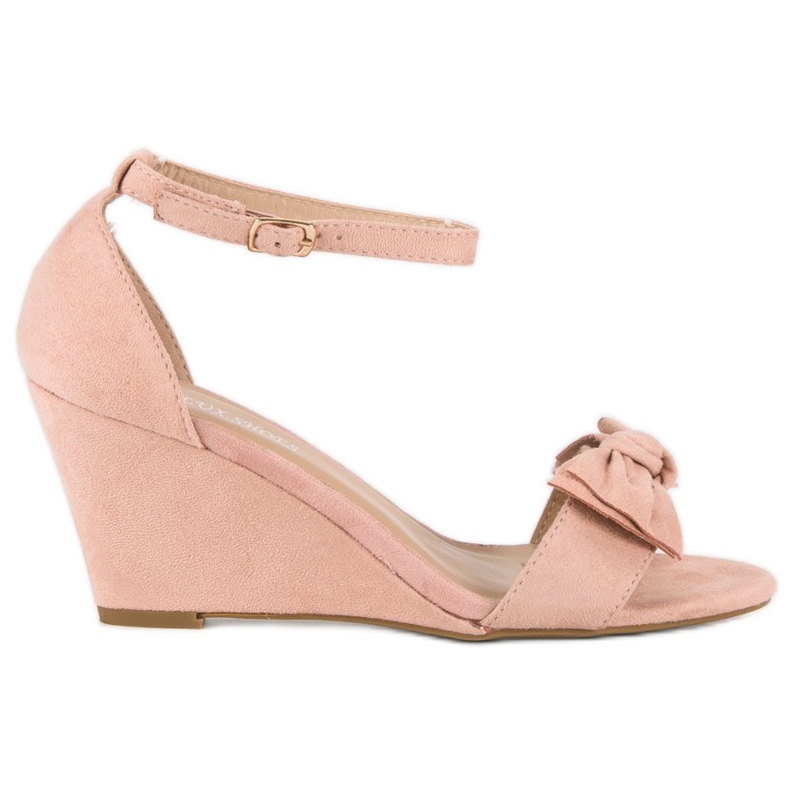 L. Lux. Shoes Sandali con zeppa alla moda rosa
