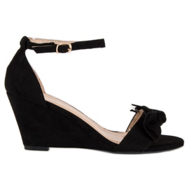 L. Lux. Shoes Sandali con zeppa alla moda nero