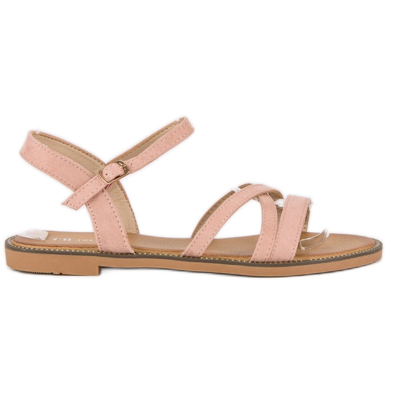 Ch. Creation Sandali da donna in camoscio rosa