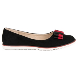 SHELOVET Ballerine in camoscio nero