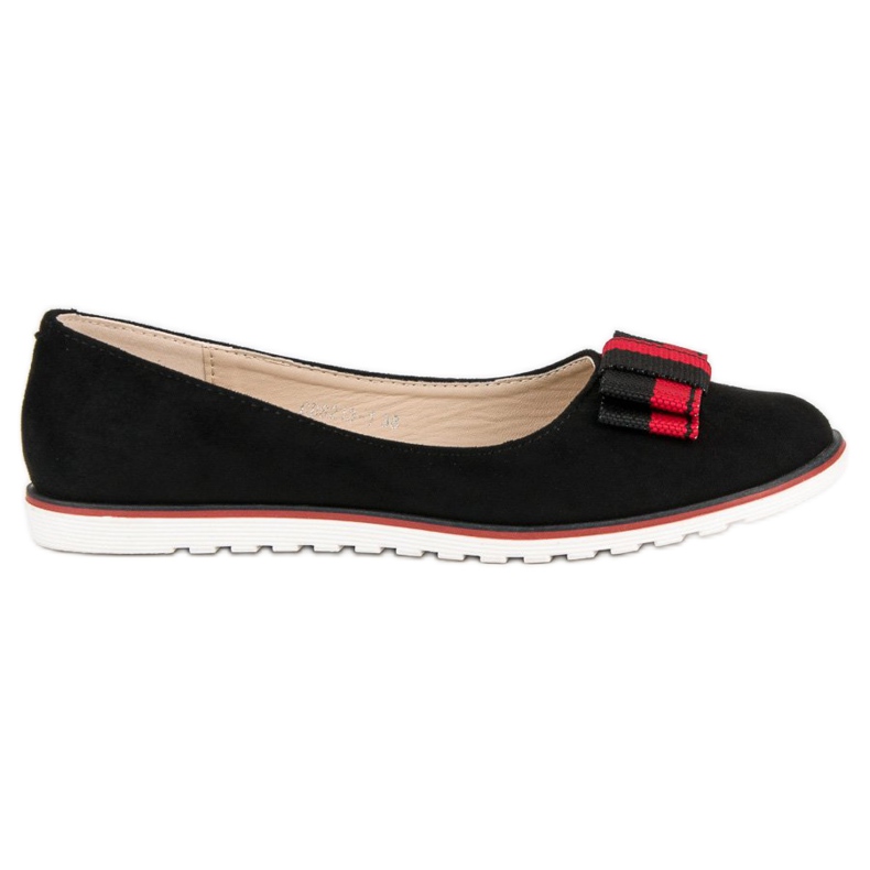 SHELOVET Ballerine in camoscio nero