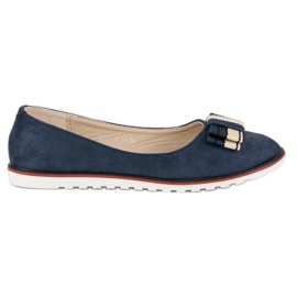 Ballerine in camoscio marrone blu navy