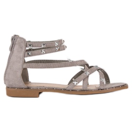 Bello Star Sandali con cerniera grigio