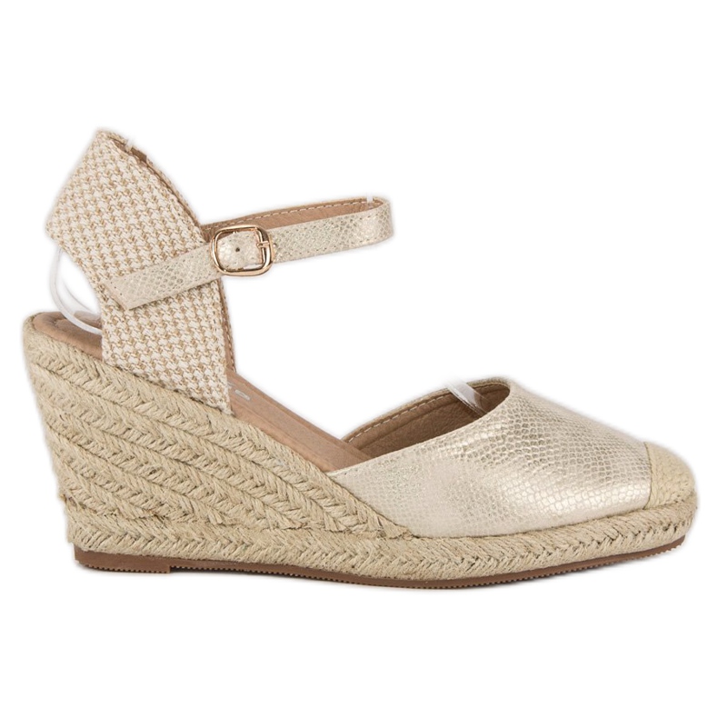 Nio Nio Sandali espadrillas con zeppa marrone giallo