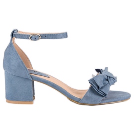 Top Shoes Sandali blu con tacco alto
