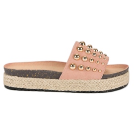 Anesia Paris Ciabatte espadrillas rosa