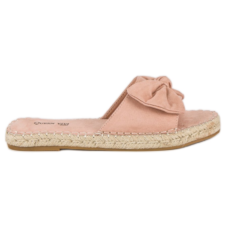 Queen Vivi Infradito espadrillas in camoscio rosa
