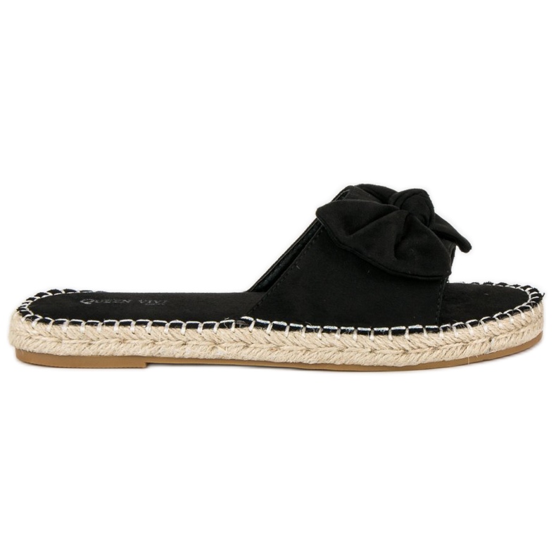 Queen Vivi Infradito espadrillas in camoscio nero