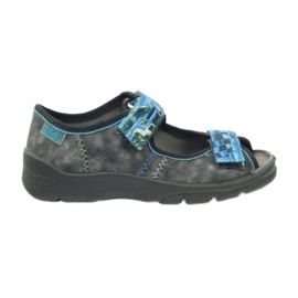 Sandali, ciabatte in velcro Befado 969x117 blu grigio