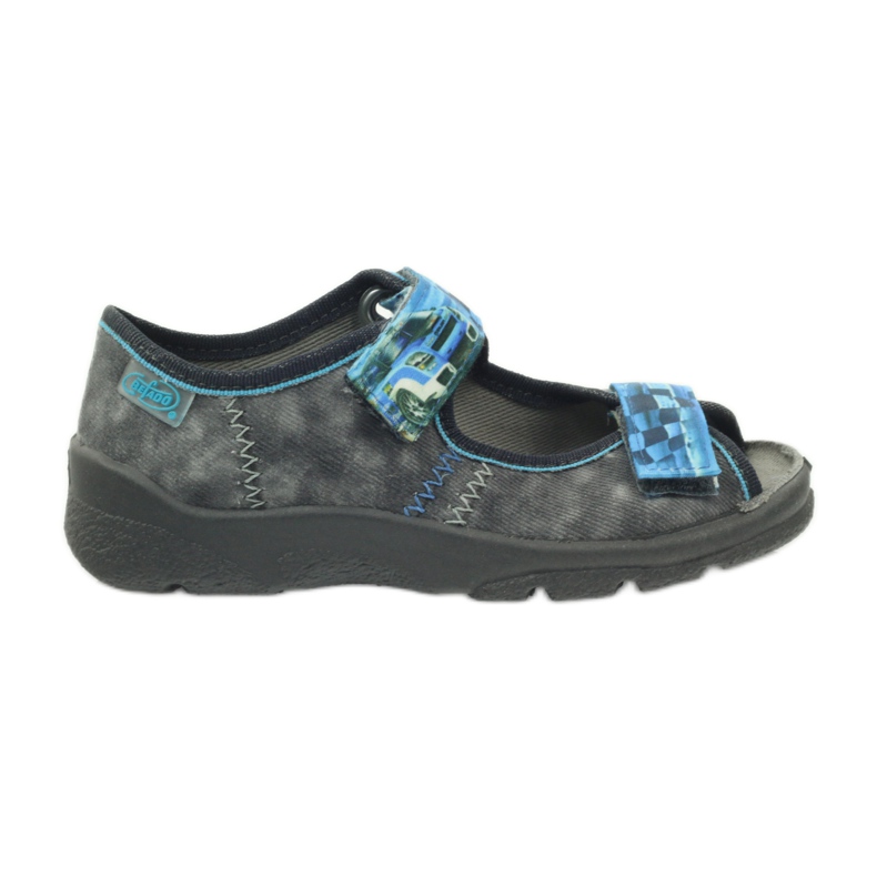 Sandali, ciabatte in velcro Befado 969x117 blu grigio