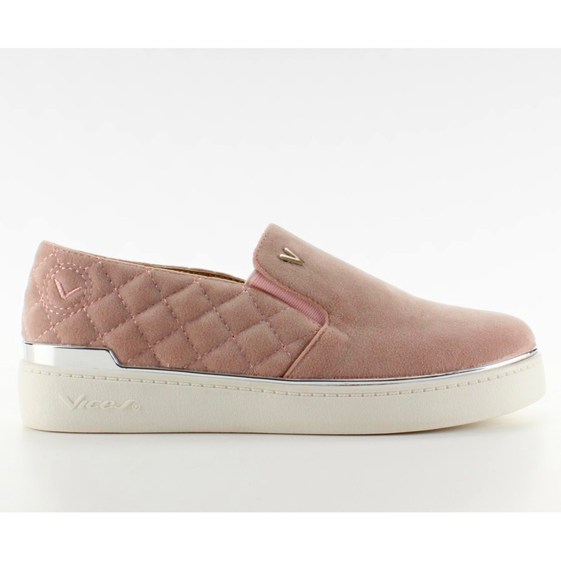 Sneakers senza lacci in camoscio 7103 Rosa