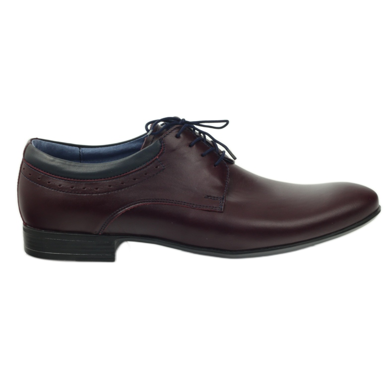 Tur Scarpe in pelle maschile bordeaux rosso