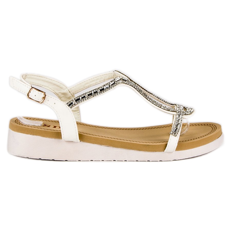 SDS Sandali piatti comodi bianca