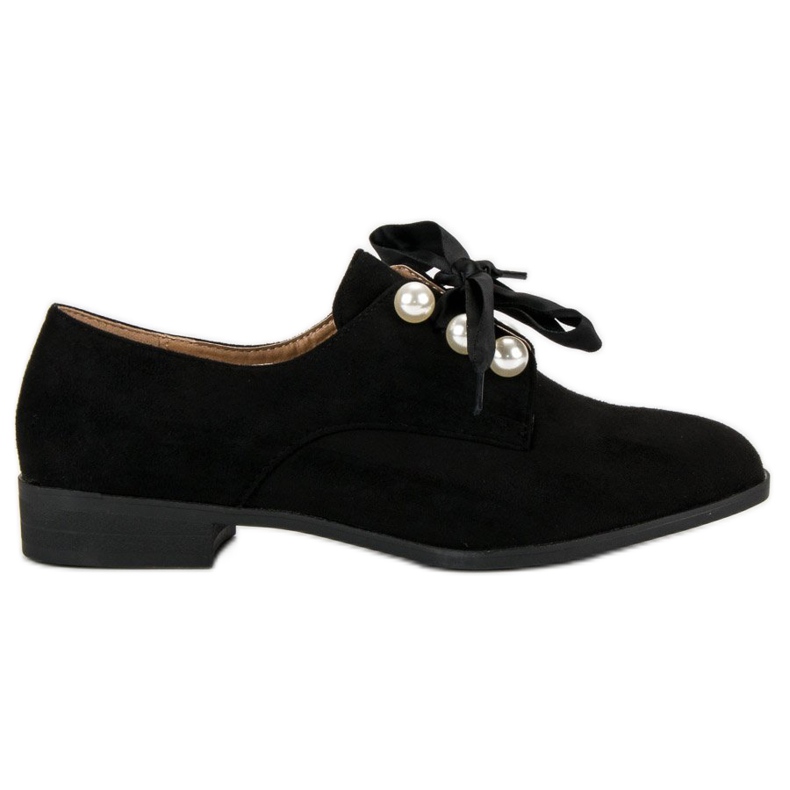 Tina&Co Scarpe allacciate con perle nero