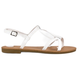Ideal Shoes Sandali bianchi chiari bianco