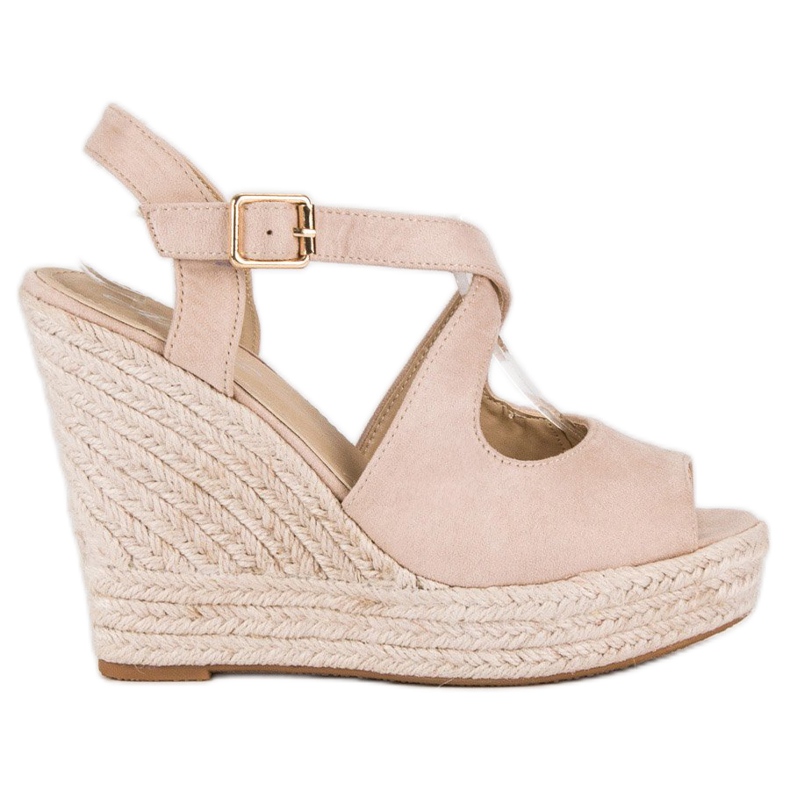 Espadrillas con zeppa marrone