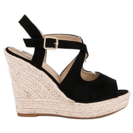 Espadrillas con zeppa nero