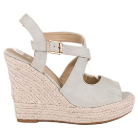Espadrillas con zeppa grigio