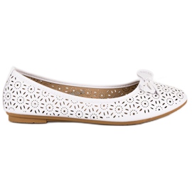 Diamantique Ballerine traforate bianca