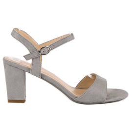 Lovit Sandali grigi con tacco alto grigio