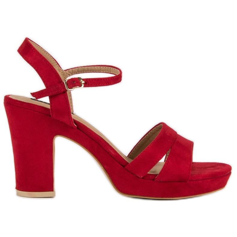 Milaya Sandali alla moda con tacco alto rosso